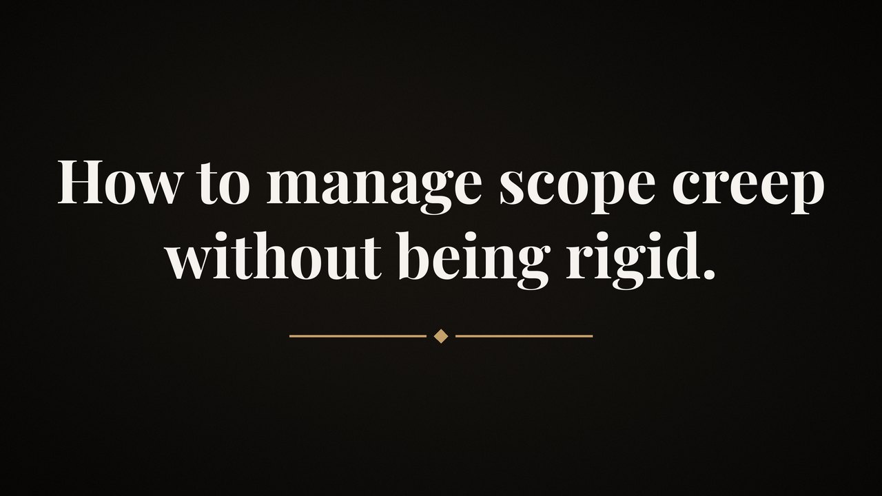 Scope: small yeses.